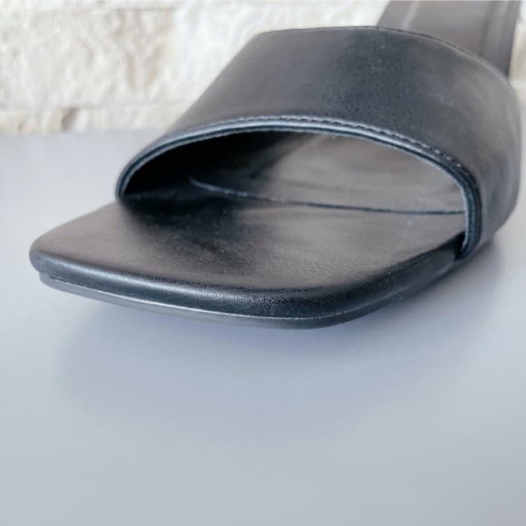 A New Day LIKE-NEW! Lindie Mule Black Square Toe Sandal Heels size 11 - Picture 4 of 5